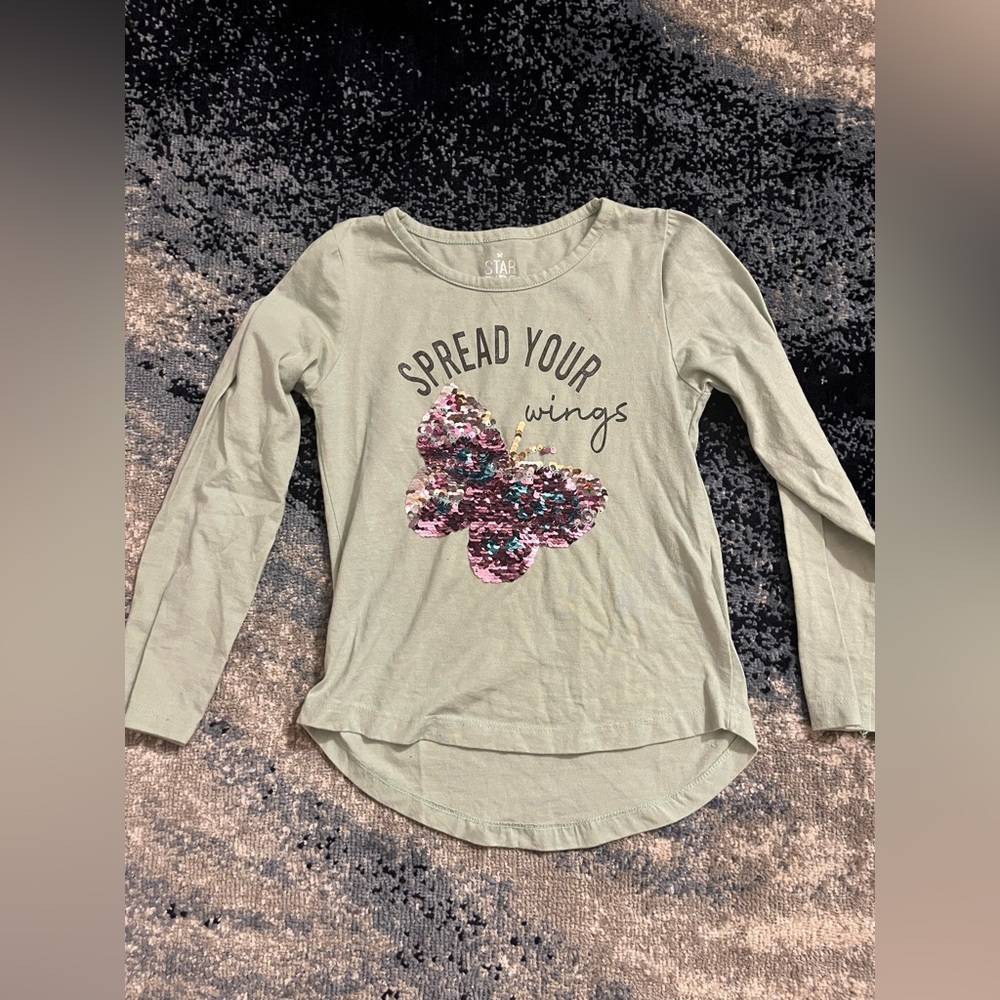Lot of 2 butterfly 🦋 king sleeve tees